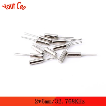 

10pcs 32.768KHz 32.768 KHZ 32.768K Frequency Resonator Oscillator Quartz Crystal Cylender 2*6mm 2x6mm 2mmx6mm 2mm*6mm