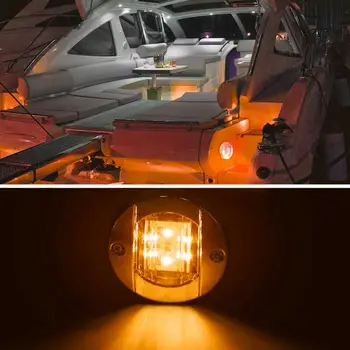 

Marine LED Courtesy Lights Cabin Deck Stern Light ABS Plastic 12V-24V DC