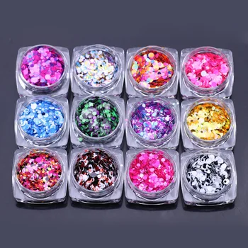 

best Nail Glitter Shiny Matte Shell colorful Nail Art Pigment Dust Powder Manicure Nail Decorations b12
