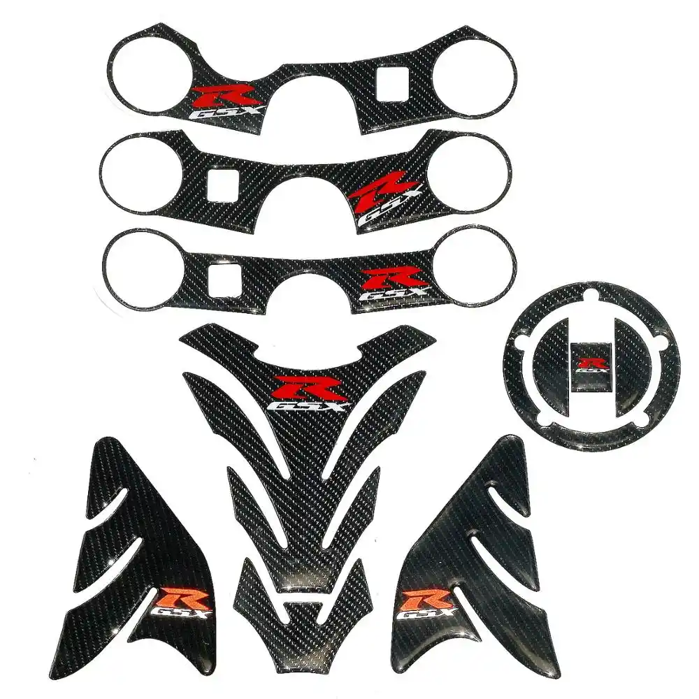 Color : A Motorbike Tank Protector K1 K3 K5 K6 K7 K8 K11 Carbon Tank Cap Sticker Tank Pad Fork Triple Tree Upper Clamp Decal For SUZUKI GSXR GSX-R 750 600 1000