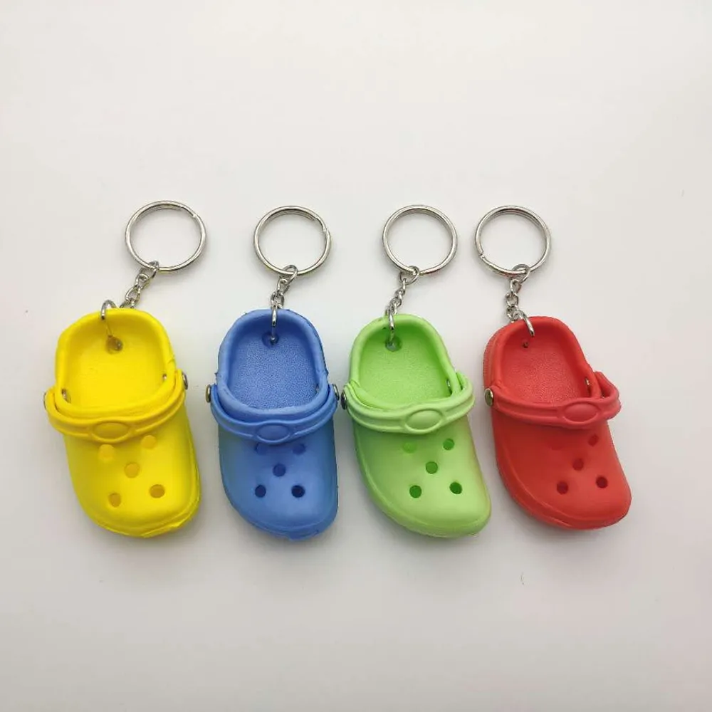 Mini porte-clé en caoutchouc pour femme et homme, breloque de