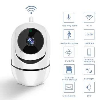 

Smart Wifi Camera HD 1080P Cloud Wireless IP Camera Intelligent Auto Tracking Of Human Home Security Surveillance