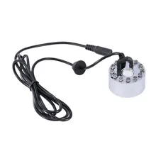 12 LED Colorful Light Ultrasonic Mist Maker Fogger Purify Water Fountain Pond Indoor Outdoor 1A/24V ABS Easy To Operate