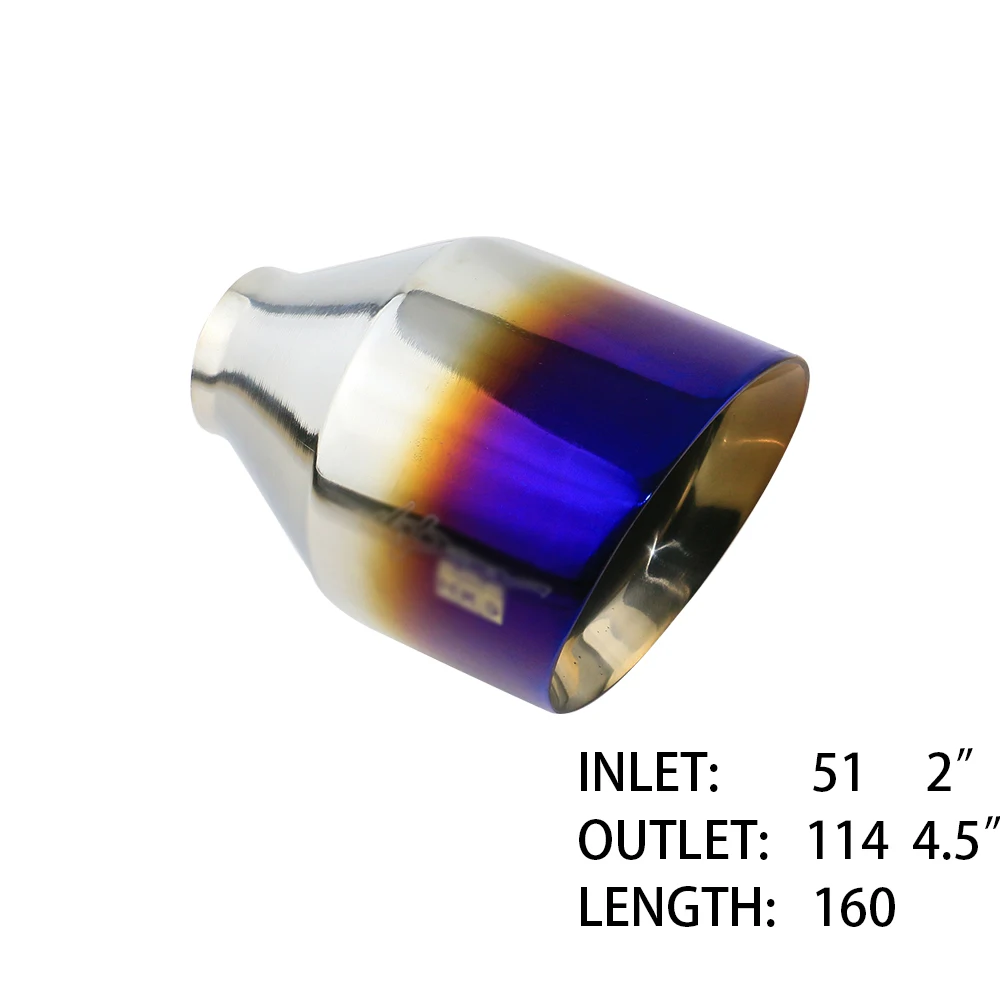 JZZ автомобильный Стайлинг из нержавеющей стали выхлопная труба выхлопная Концевая труба задний наконечник для серебристого/синего/черного