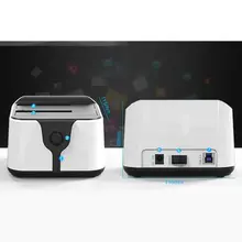 USB 3,0 на SATA внешний жесткий диск Док-станция для 2,5/3,5 Поддержка 2x6 ТБ D08B