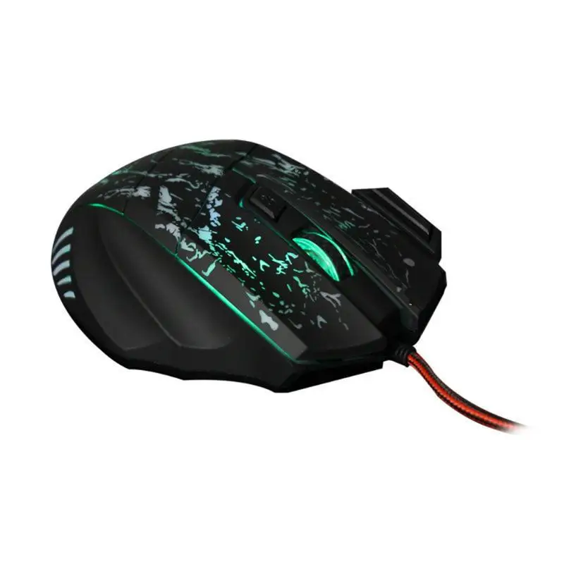 Оптическая игровая мышь USB Проводная мышь 7 цветов светодиодный геймерские мыши с подсветкой 3200 dpi 7 кнопок 1,45 м кабель для ноутбука ПК компьютера