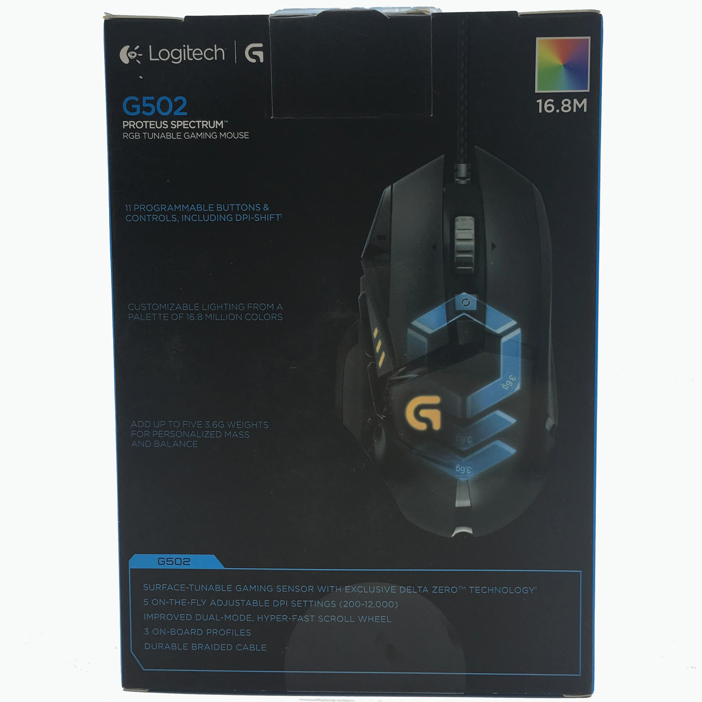 100% натуральная английский упаковка Logitech G502 RGB светодиодный Proteus спектра