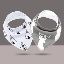

100% Cotton Bibs Baby Boys And Girls Feeding Burp Cloths Triangle Baby Bibs Towel Cute Bandanas Scarf Children Cravat Baby Stuff
