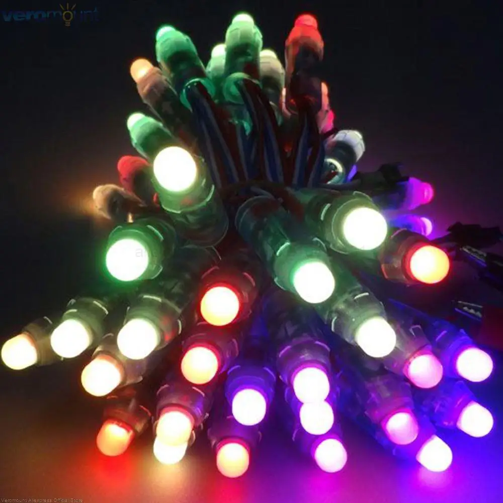 

50pcs DC5V 12mm WS2811 LED Pixel Module Digital RGB Full Color String IP68 Waterproof Led String For Advertisement Letters Sign