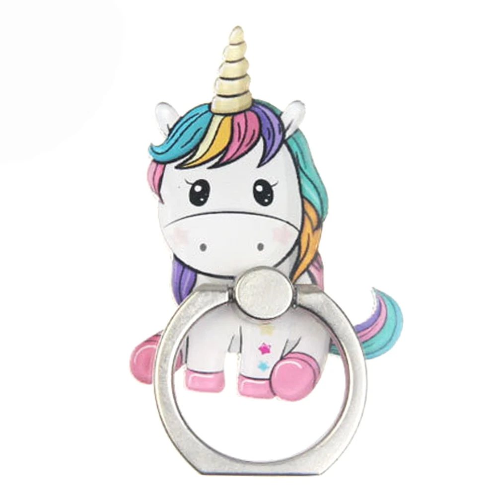 Rainbow Unicorn Mobile Phone Stand Holder Finger Ring Mobile Smartphone Holder Stand For IPhone Xiaomi Huawei All Phone