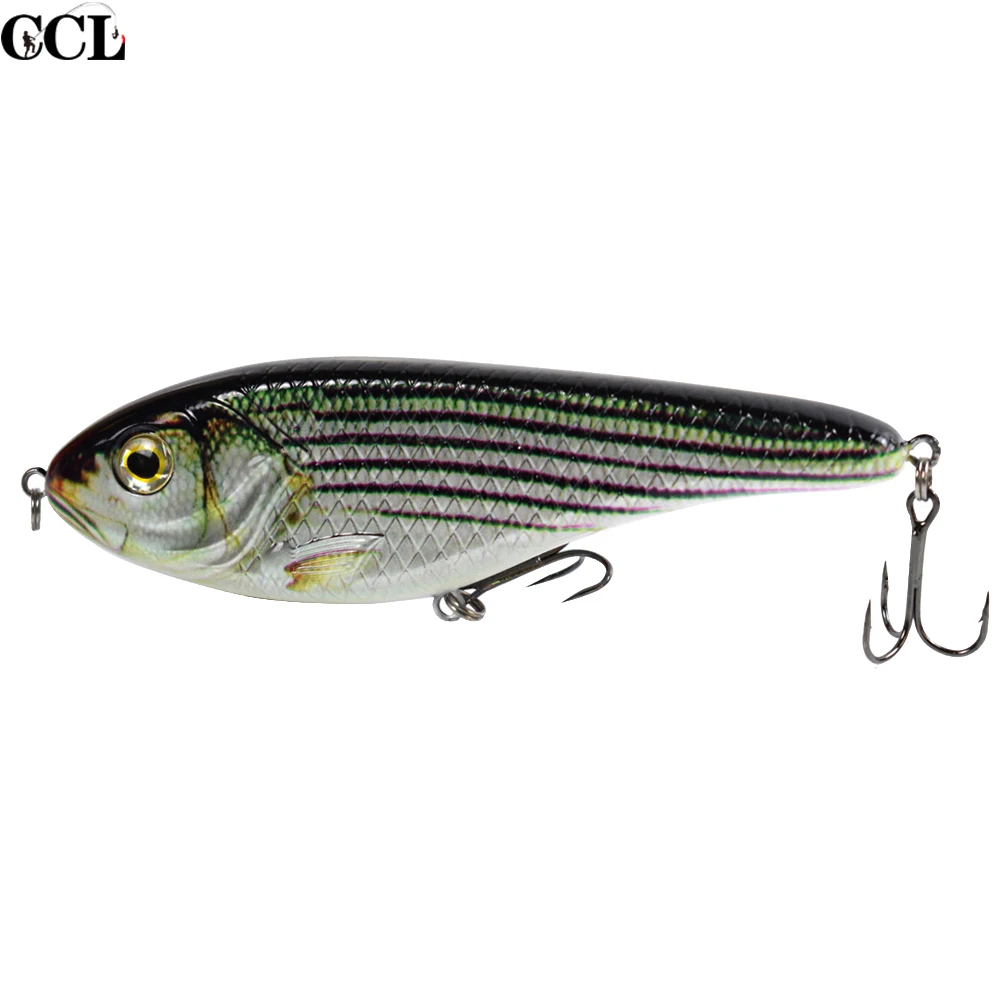 CCLTBA Pike Lures Jerkbait 10cm 45g Slider Swim Action Wobblers Fishing  Lures for Pike Musky Hard Plastic Artificial Bait