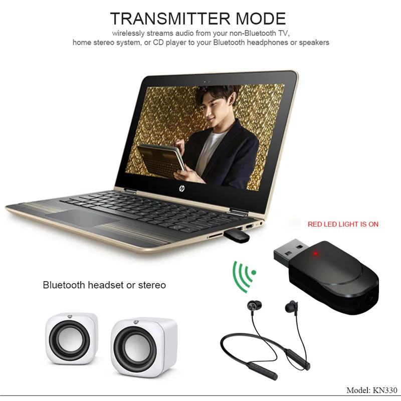 2 в 1 Bluetooth 5,0 аудио передатчик и приемник Мини AUX 3,5 мм музыка Bluetooth аудио адаптер для беспроводной гарнитуры наушников ПК