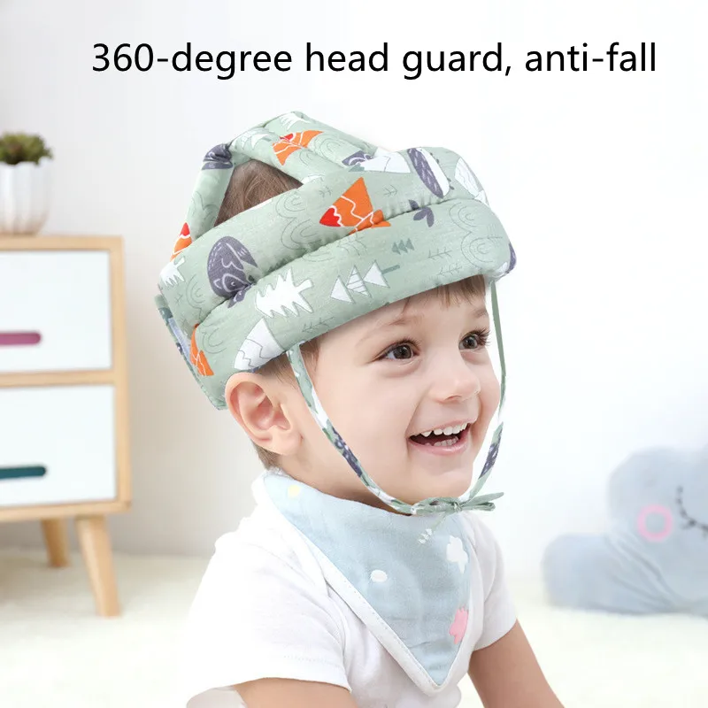 Baby toddler anti-collision cap Adjustable child safety soft helmet Head protection artifact