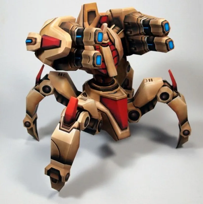 StarCraft Protoss Ancient Warrior Dragoons Immortal Paper Model Kit 16cm=6" Tall Puzzles Handmade Toy DIY