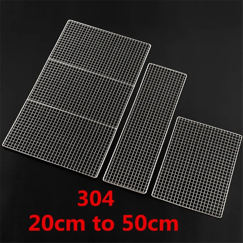 Non-Stick 304 Stainless Steel BBQ Mat Net Grid Shape Square Rectangle Grill Mesh Wire Net Outdoor Cooking Barbecue Accessories bbq grill mesh,stainless steel grill net,barbecue grill mat