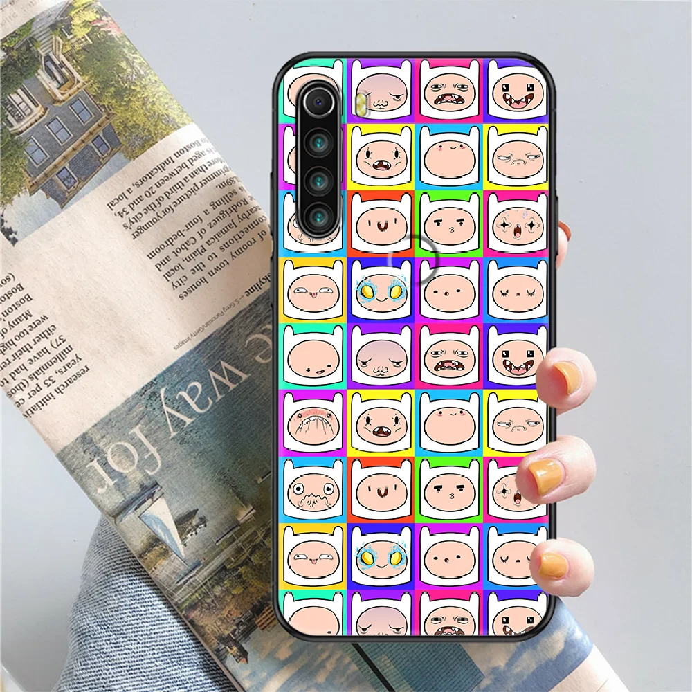 Cartoon Adventure Time Phone case For Xiaomi Redmi Note 7 7A 8 8T 9 9A 9S 10 K30 Pro Ultra black trend hoesjes art Etui luxury 