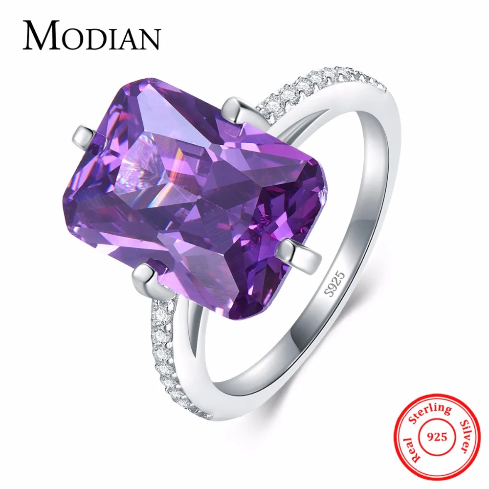 

Modian Instagram New Classic Fashion 925 Sterling Silver Luxury Rings For Women Anniversary Engagement Jewelry Silver Ring Anel