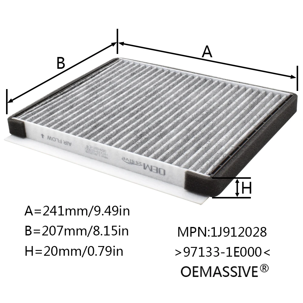 Воздушный фильтр для салона автомобиля 97133-1E000 для Hyundai Accent Elantra i30 LC MC HD MD UD GD Kia Carens Cee 'd JD 2012 2013