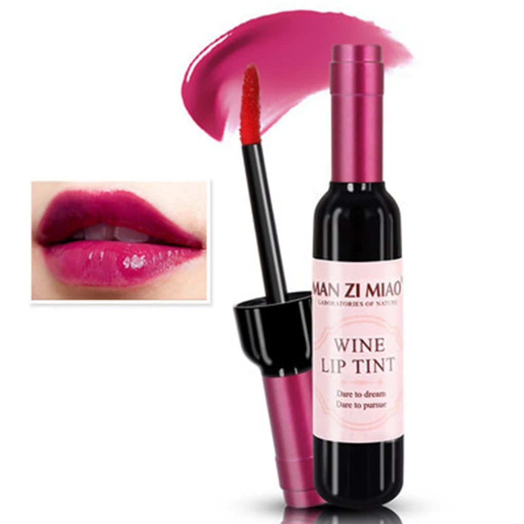 Red Wine Bottle Lips Makeup Moisturizer Long Lasting Lip Gloss Matte Liquid Lipstick Waterproof Lip Tint Red Wine Bottle Lips Makeup Moisturizer Long Lasting Lip Gloss Matte Liquid Lipstick Waterproof Lip Tint