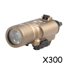 Тактический X300 фонарик водонепроницаемый оружие легкий пистолет Lanterna Glock 19 свет для охоты на бочке-установленный Охота Flashligh