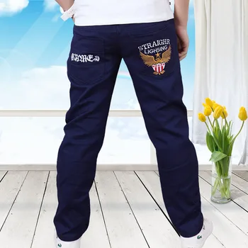 

Children's Clothes Boys' Trousers Autumn and Winter New Cotton Casual Trousers of Kids Navy Blue Boy Pants 4-15 Ages