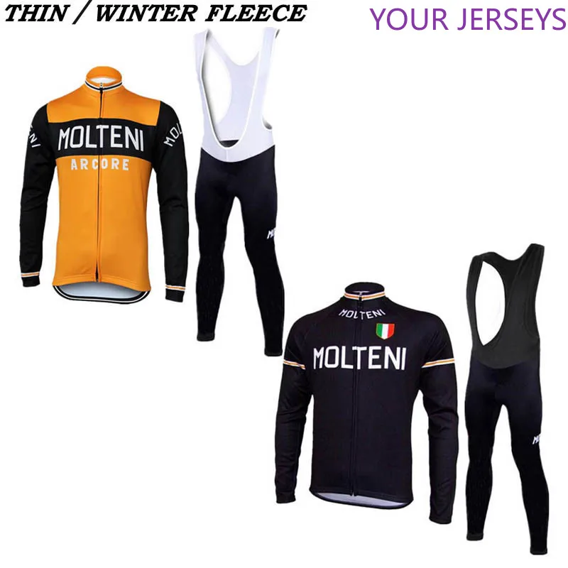 

Multi Classical Thin OR Winter Thermal Fleece Retro Team Cycling Jersey Long Sleeves Set Customized Road Mountain Race OROLLING