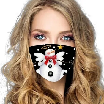 

13 Patterns Face Masks Christmas Santa Claus Printed Windproof Foggy Haze Breathable Mouth Cover Mask mascarillas de tela