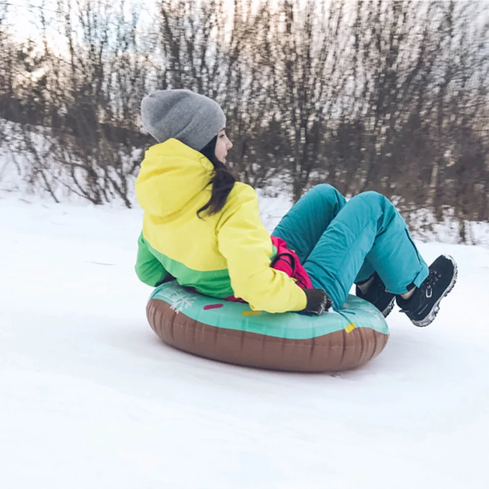 Износостойкие детские зимние спортивные лыжные трубки, лыжные подушки, легкие сани, гибкие, для взрослых, форма пончика, надувные утолщенные уличные
