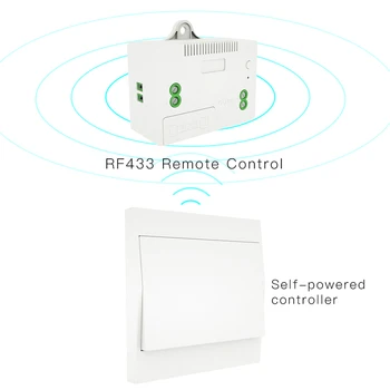 

RF433 Wireless Switch No Battery Remote Control Wall Light Switch Self Powered No Wiring Needed Wall Panel Transmitter