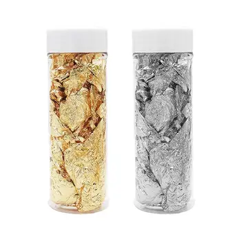 

1PCS Edible Grade Genuine Gold Leaf Schabin Flakes Tools Cake Chocolates Gold Decorative Dishes Decorating Art Chef 2g 24K Y2U0