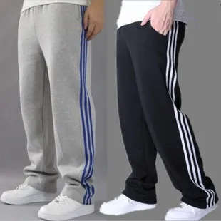 

Spring And Autumn Men Casual Trousers Straight-Cut Running Autumn Sweatpants Pure Cotton Loose-Fit Plus-sized Athletic Pants Hig