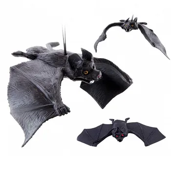 

1pc Halloween Simulation Bats Trick Toy Lifelike Fake Bat Gags Joke Pendant Horror Props DIY Halloween Party Decoration Toys