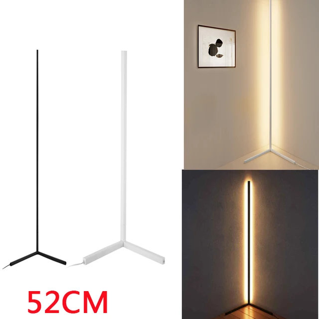 52cm Nordic LED Floor Lamp Modern Simple Warm White Corner Rod Floor Light for Living Room Bedroom Interior Atmosphere Standing