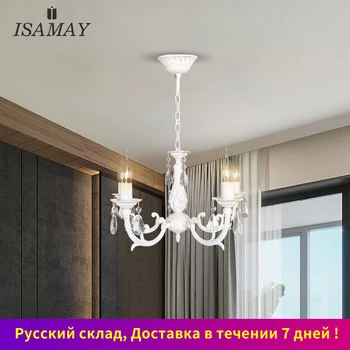 

Modern Pendant Lights Crystal Chandelier Droplight European Candle Hanging Lamp for living Room Home Indoor Ceilling Decoration