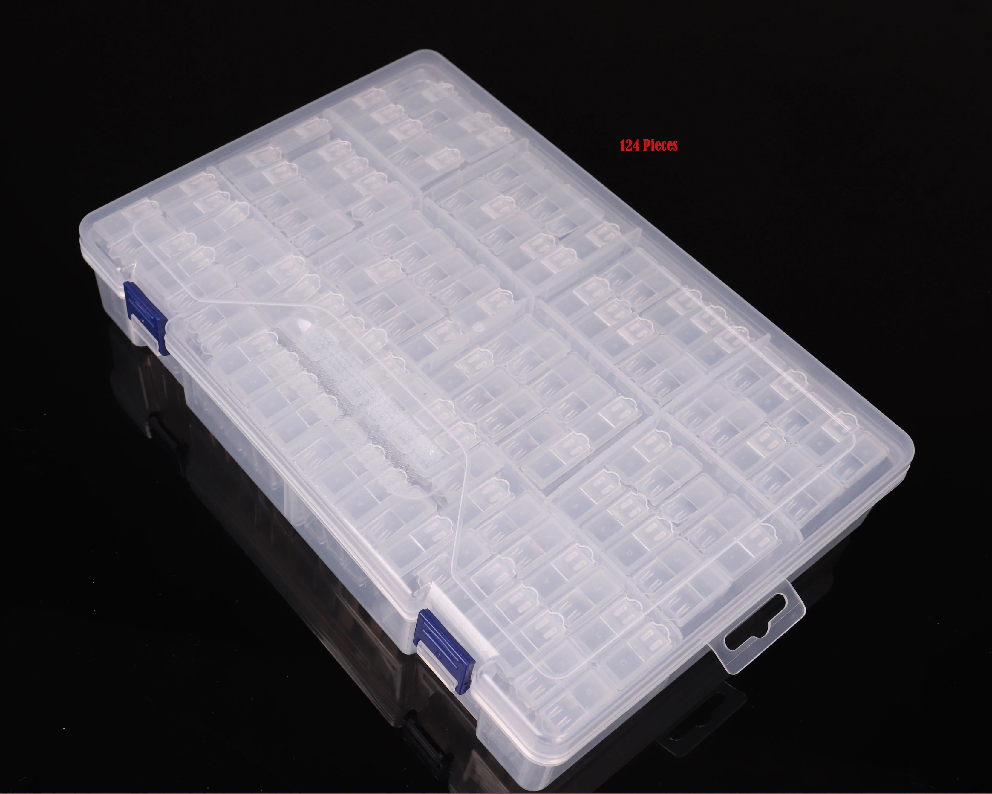 New 124 grid 5d Diamond Painting Box Tool Big Plastic Storage Tools Kit Full Square Accessories Embroidery | Дом и сад