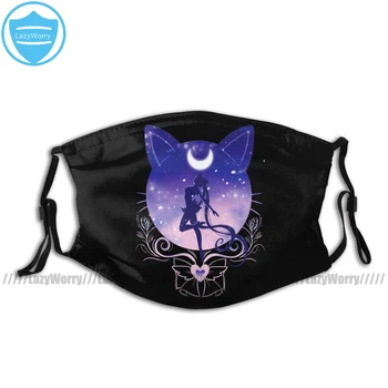 

Sailor Moon Mouth Face Mask Fight Like A Girl Facial Mask Fashion Cool with 2 Filters for Adult