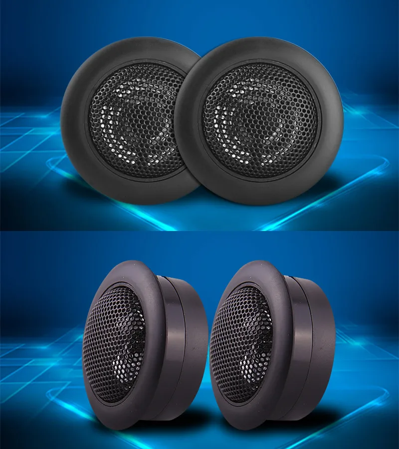 

LEORY 2PCS Car 4 Ohm Loudspeaker Round Speaker Audio Tweeter Film Bass Hifi Speaker Accessories for 35W Speaker