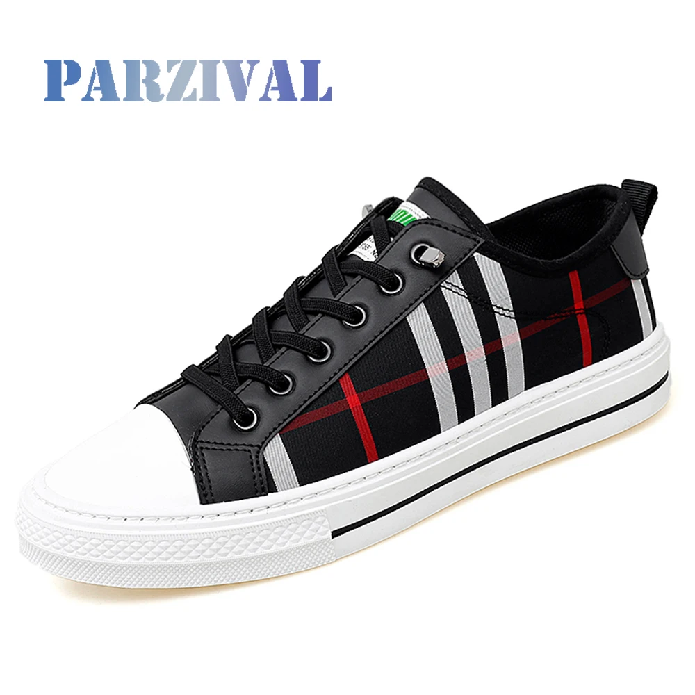PARZIVAL-Zapatillas de deporte de moda para hombre, zapatos de Skateboard transpirables de alta calidad, de cuero genuino, informales