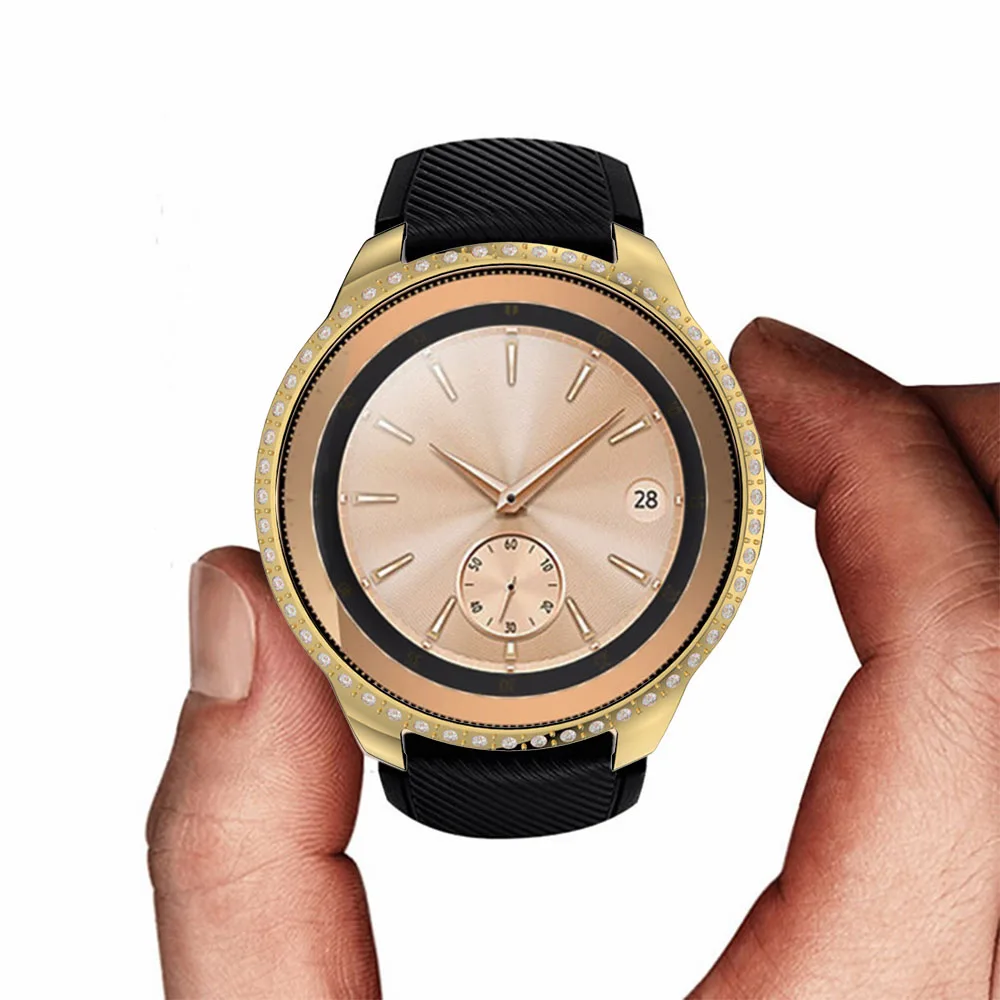 Защитный чехол для samsung Galaxy Watch 46 мм 42 мм Алмазный чехол s Смарт-часы Защитная крышка жесткая Рамка ПК Бампер оболочка 42 46