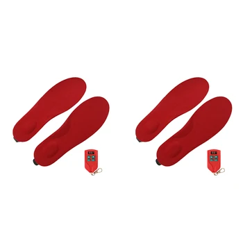 

2000MAh Arch Support Heated Insoles with LED Digital Remote Control Thermal Rechargeable Heating Insoles for Skiing Cycling EU P