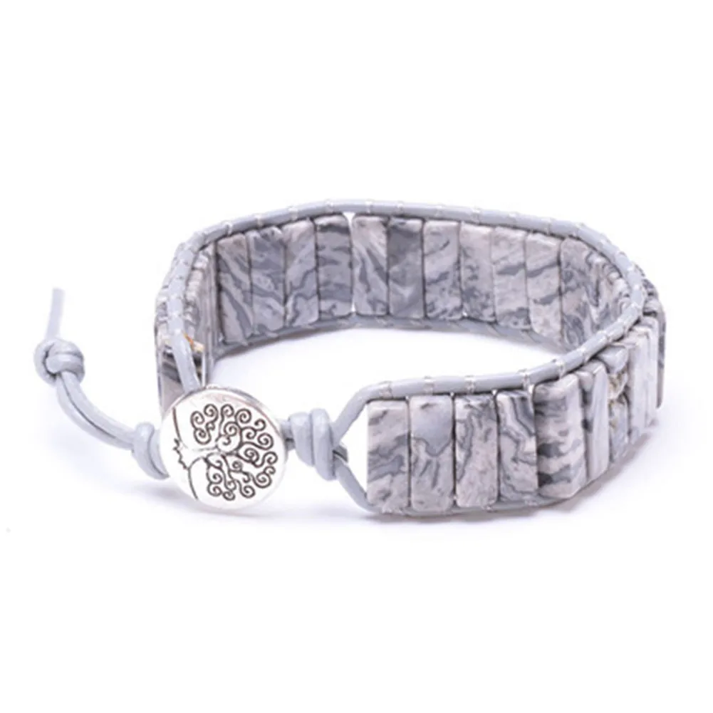 

1PC Hand-woven single-layer leather bracelet DIY creative original design Bohemian simple Instagram niche design Drop Shipping