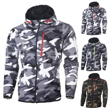 

Hooded Coats Men Outerwear Casual Jackets Brand Male Clothing Fashion Men's To Keep Warm Zipper Winter Camouflage Sweatshirt Top