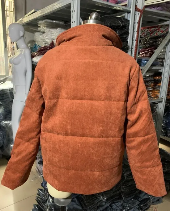 Spot! 2021 new fashion pocket corduroy warm jacket