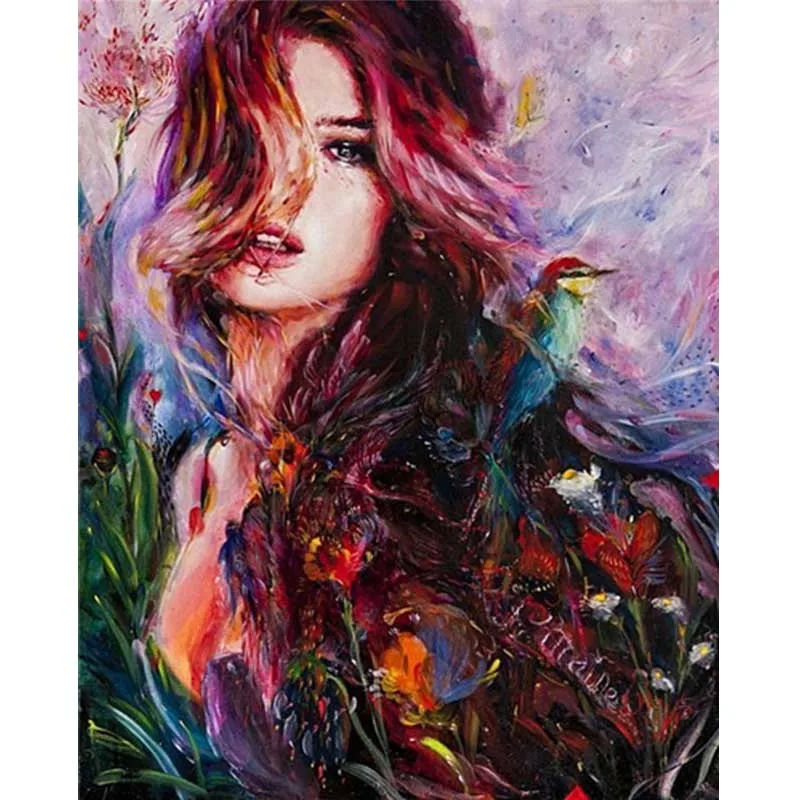 

DIY Digital Acrylic Oil Painting Abstract Character Pictures By Numbers Hand Painted Canvas Oil Paintings Wall Art