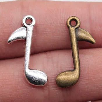

WYSIWYG 15pcs 23x13mm Pendant Musical Note Musical Note Charm Pendants For Jewelry Making Musical Note Pendants