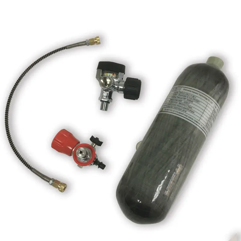 tank and valve Ac268101 углеродное волокно высокого давления газовый баллон 4500Psi/300 бар 6.8L пистолет Воздушный бак сжатый ВВС Кондор акваланг Pcp Acecare - Цвет: tank and valve