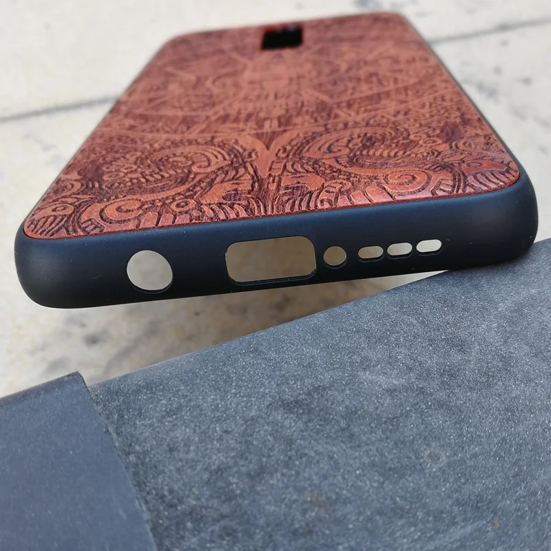 3D резной деревянный чехол для Xiaomi Poco X2 Redmi K30 K30i 5G дерево узор рельефный