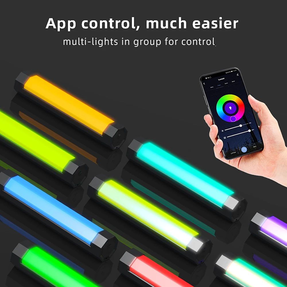 Tubo de Luz Suave à Prova Preenchimento na Lâmpada Luz de Vídeo Dwaterproof Água Portátil Handheld Vara 4 Cena Efeitos Iluminação Fotografia Led Rgb - Image 2