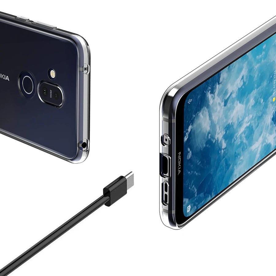 Силиконовый ТПУ чехол для Nokia 8 1 6 Plus 3 2 4 X71 Прозрачный 9 PureView 7 Coque
