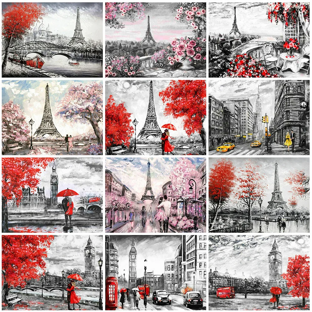 Diamond Painting Crafts Embroidery Pictures Cross-Stitch Rhinestone Landscape Mosaic